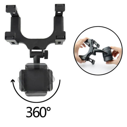 360° Rearview Mirror Phone Holder